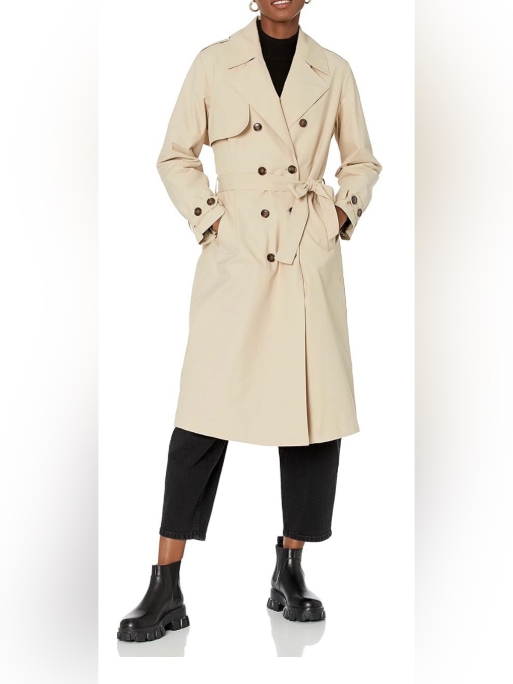 ⭐️NWTS⭐️ THE DROP “NOA” Classic Trench in “HUMMUS  Sizes XXS / XS / S